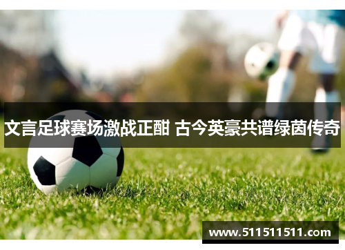 文言足球赛场激战正酣 古今英豪共谱绿茵传奇